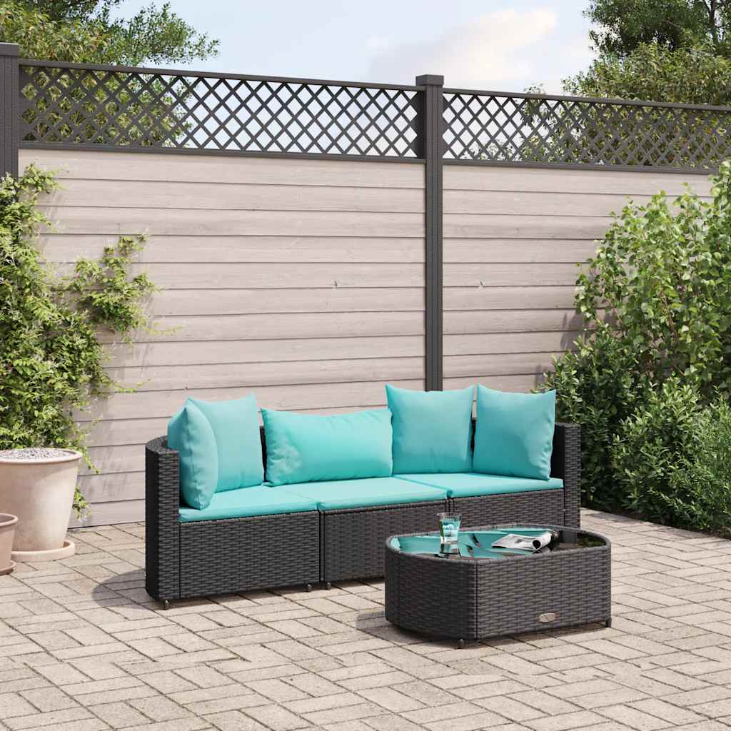 5-Tlg. Garten-Sofagarnitur Mit Kissen Braun Poly Rattan