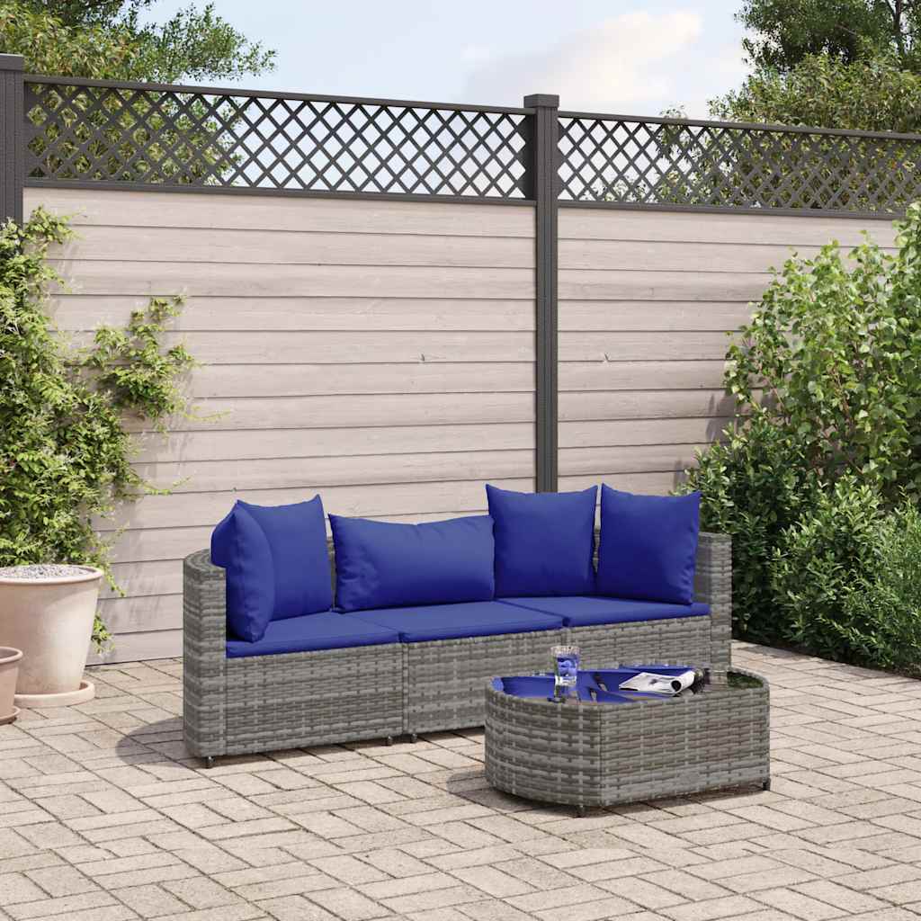 5-Tlg. Garten-Sofagarnitur Mit Kissen Braun Poly Rattan
