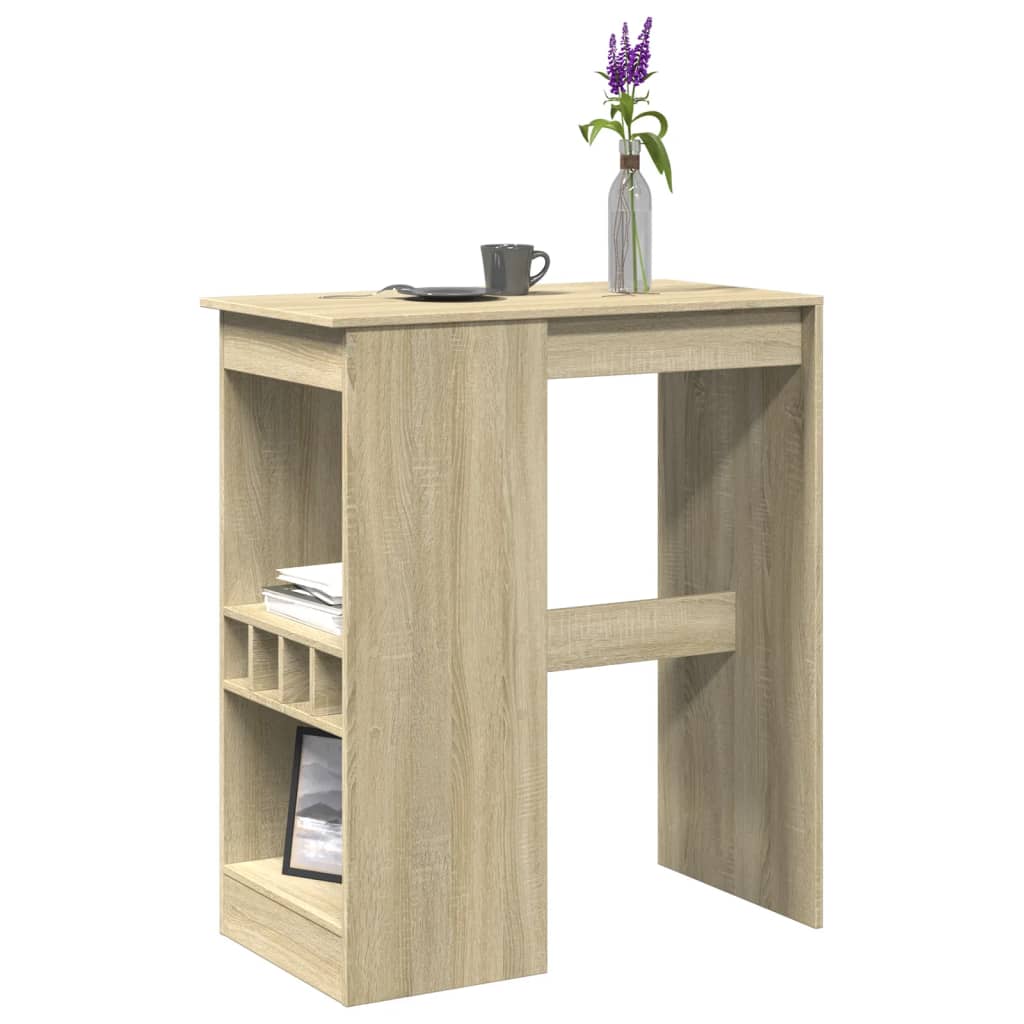 Bartisch Mit Regal -Optik 90X47,5X103,5 Cm Holzwerkstoff