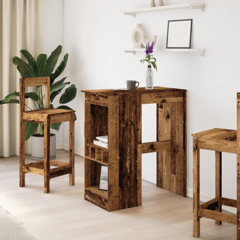 Bartisch Mit Regal -Optik 90X47,5X103,5 Cm Holzwerkstoff