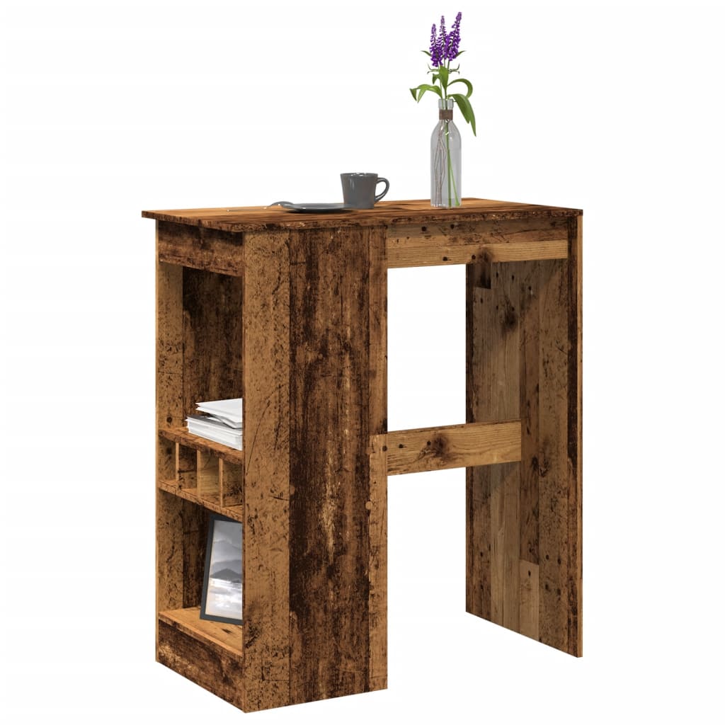 Bartisch Mit Regal -Optik 90X47,5X103,5 Cm Holzwerkstoff