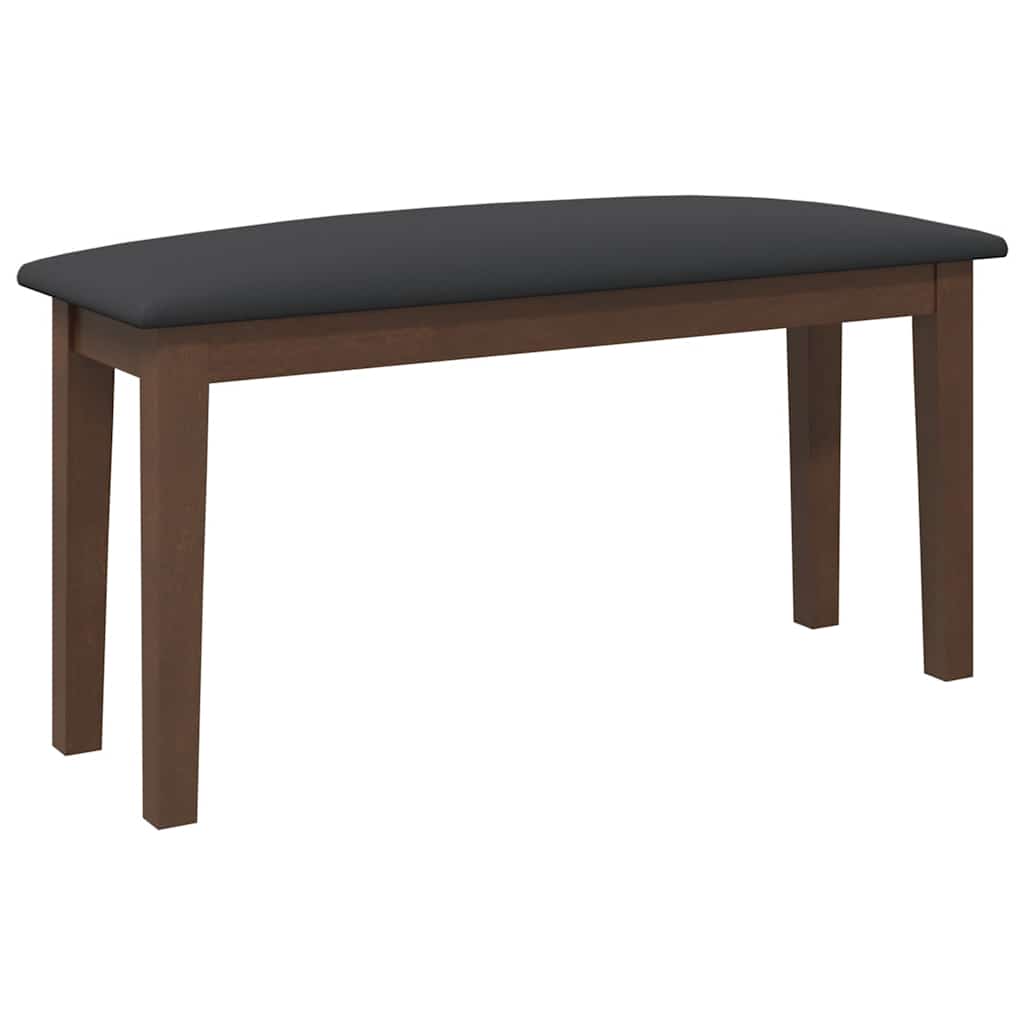 Bank 90 Cm Braun Massivholz Gummibaum