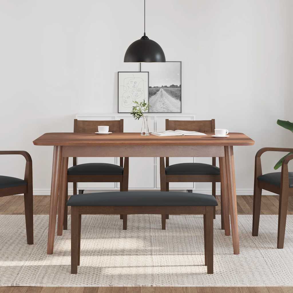 Bank 90 Cm Braun Massivholz Gummibaum