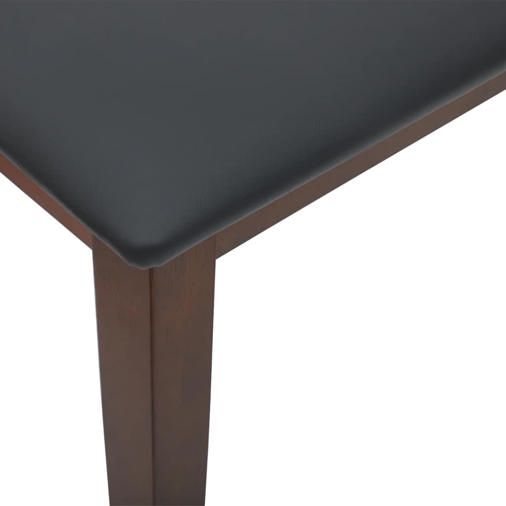 Bank 90 Cm Braun Massivholz Gummibaum