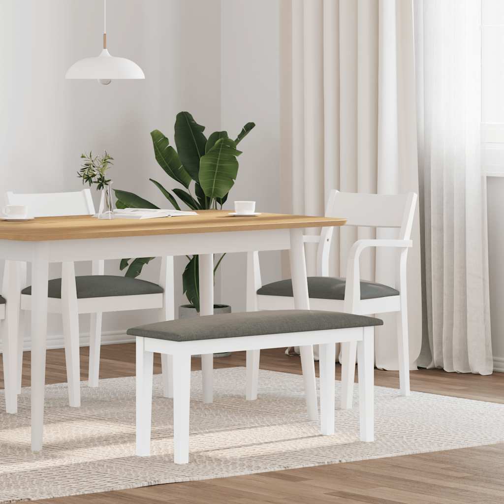 Bank 90 Cm Braun Massivholz Gummibaum