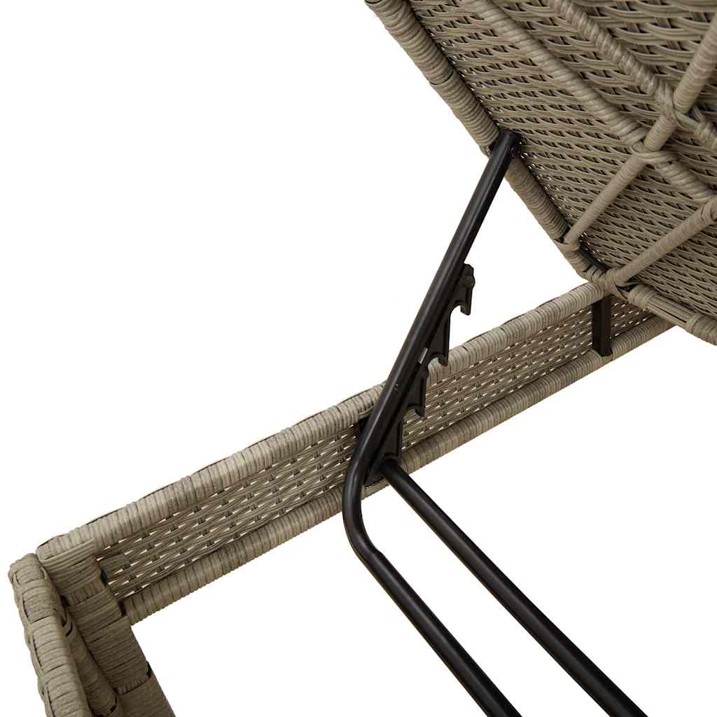 Sonnenliege Mit Auflage 55X200X44 Cm Poly Rattan