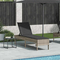 Sonnenliege Mit Auflage 55X200X44 Cm Poly Rattan