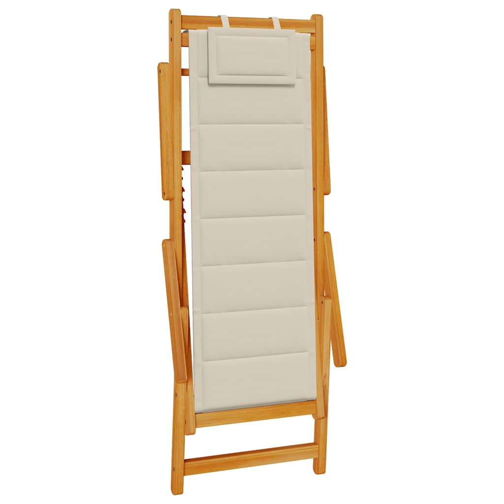 Klappstuhl Mit Armlehnen Akazienholz & Textilene