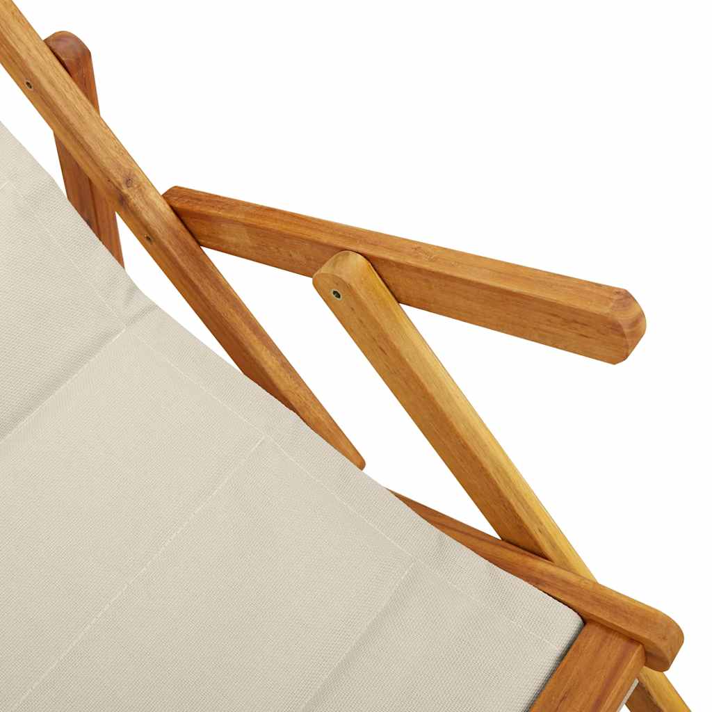 Klappstuhl Mit Armlehnen Akazienholz & Textilene