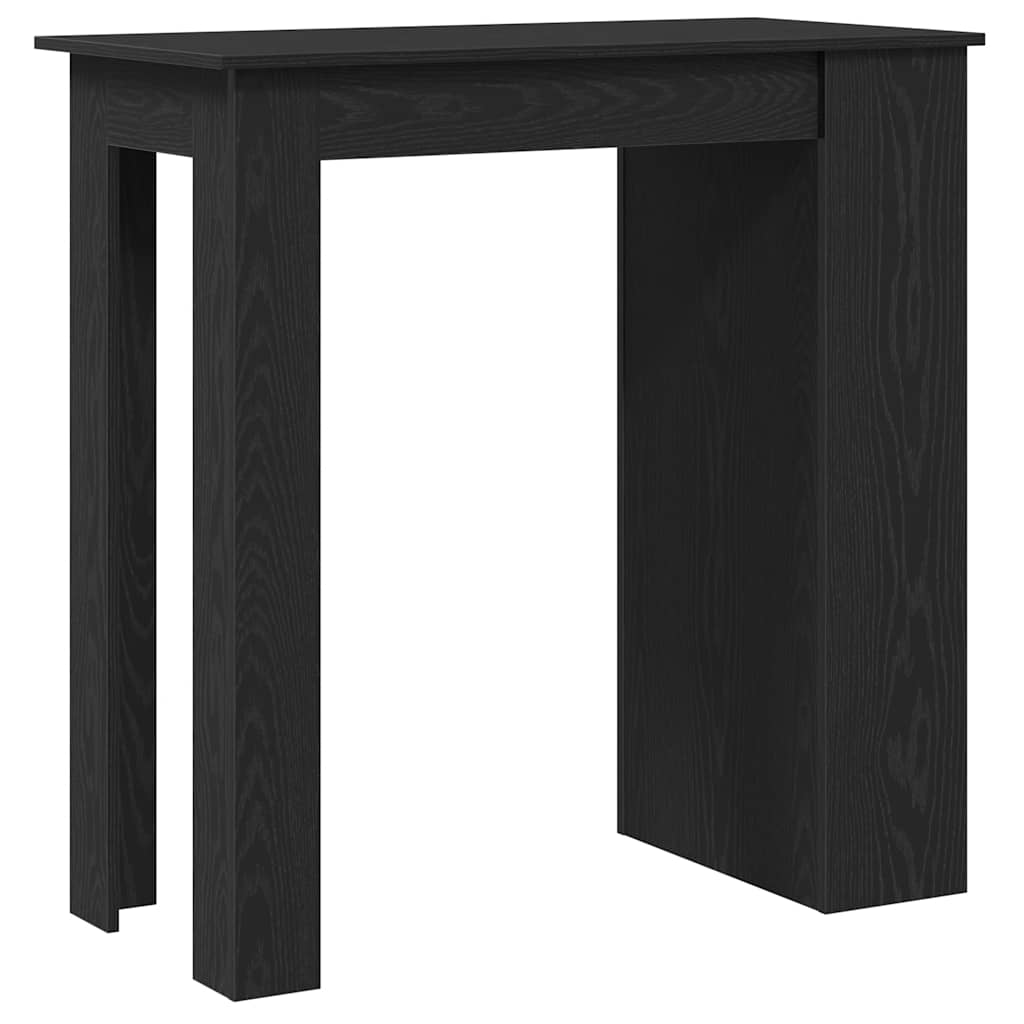 Bartisch Mit Regal Schwarz Eichen-Optik 102X50X103,5 Cm