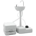Camping Toiletten-Set 2 Pcs Blau Und Weiß