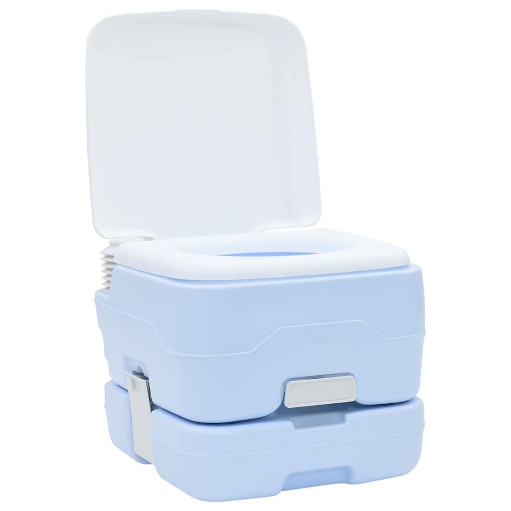 Camping Toiletten-Set 2 Pcs Blau Und Weiß