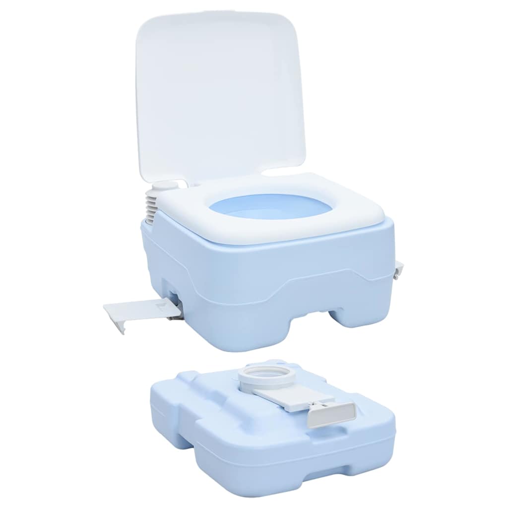 Camping Toiletten-Set 2 Pcs Blau Und Weiß