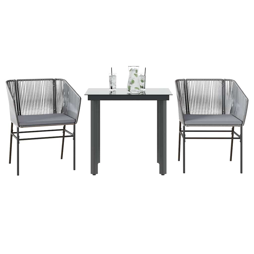 9-Tlg. Garten-Essgruppe Mit Kissen Poly Rattan Glas
