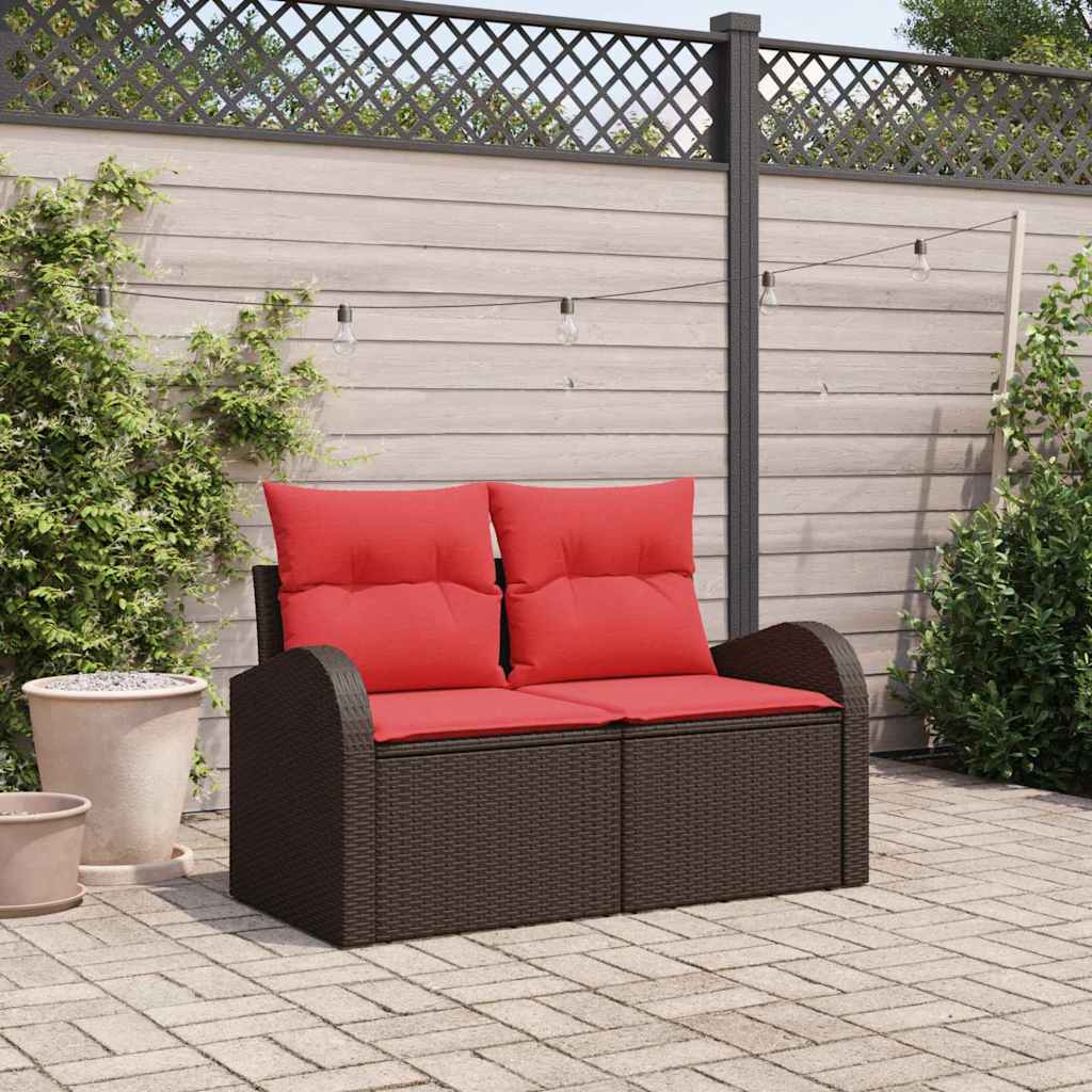 Gartensofa 124 X 62 X 85Cm Poly-Rattan