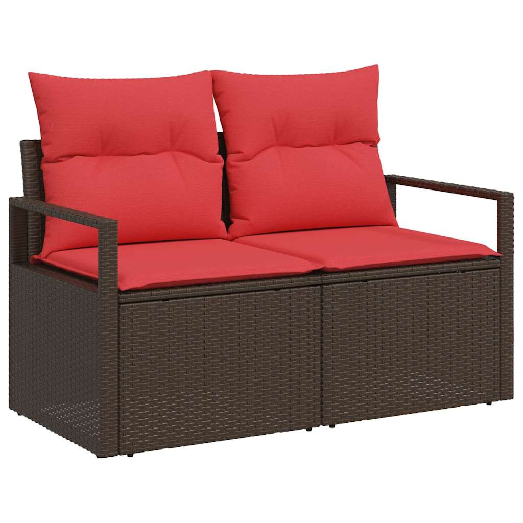 Garten-Sofa Mit Kissen 120 X 62 X 69 Cm Poly-Rattan