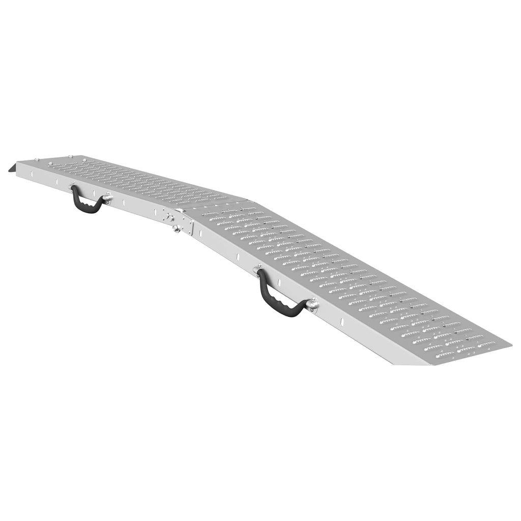 Faltbare Rampe 200Kg Pro Rampe 2 Stk. Silber 186 X 23 X 4,5 Cm