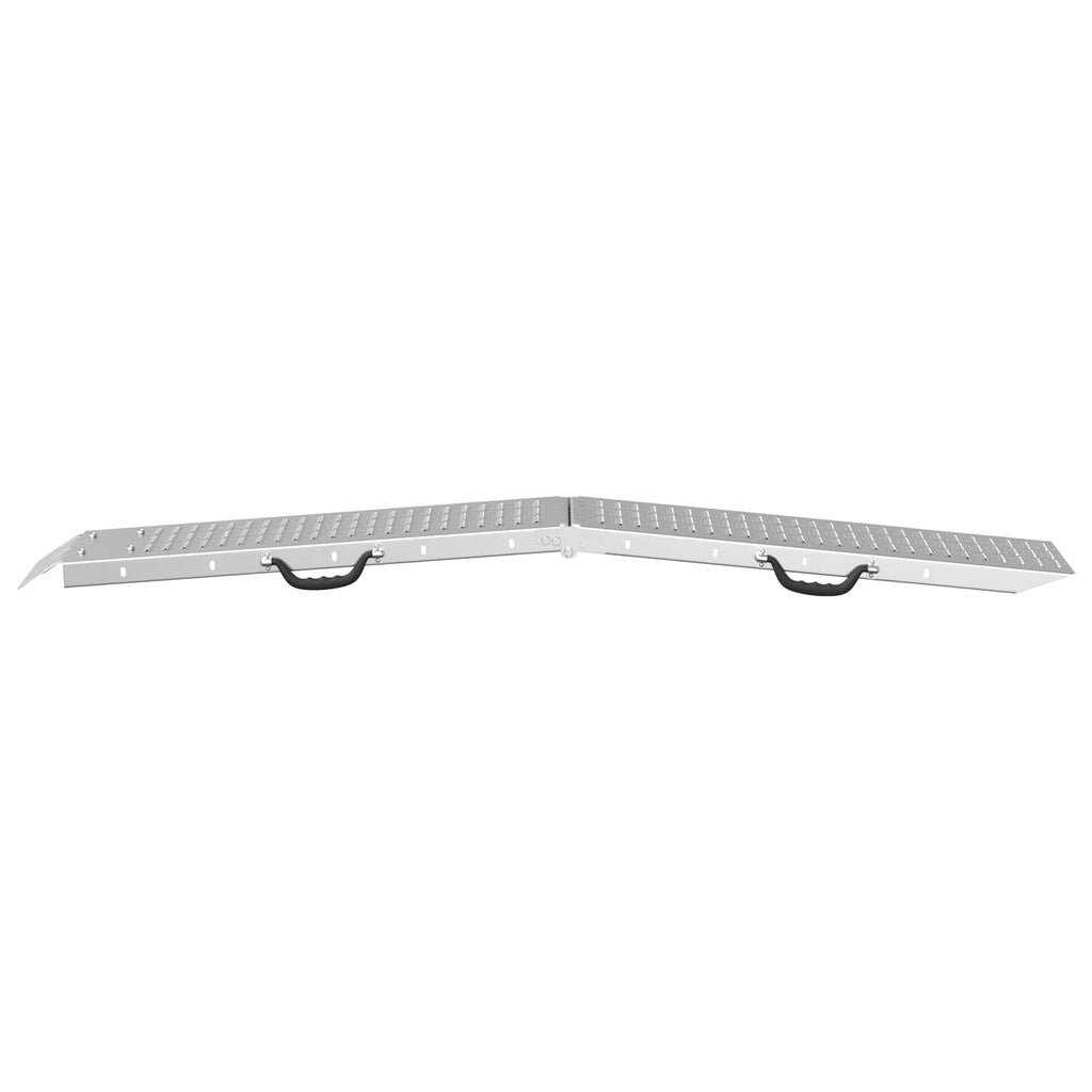 Faltbare Rampe 200Kg Pro Rampe 2 Stk. Silber 186 X 23 X 4,5 Cm