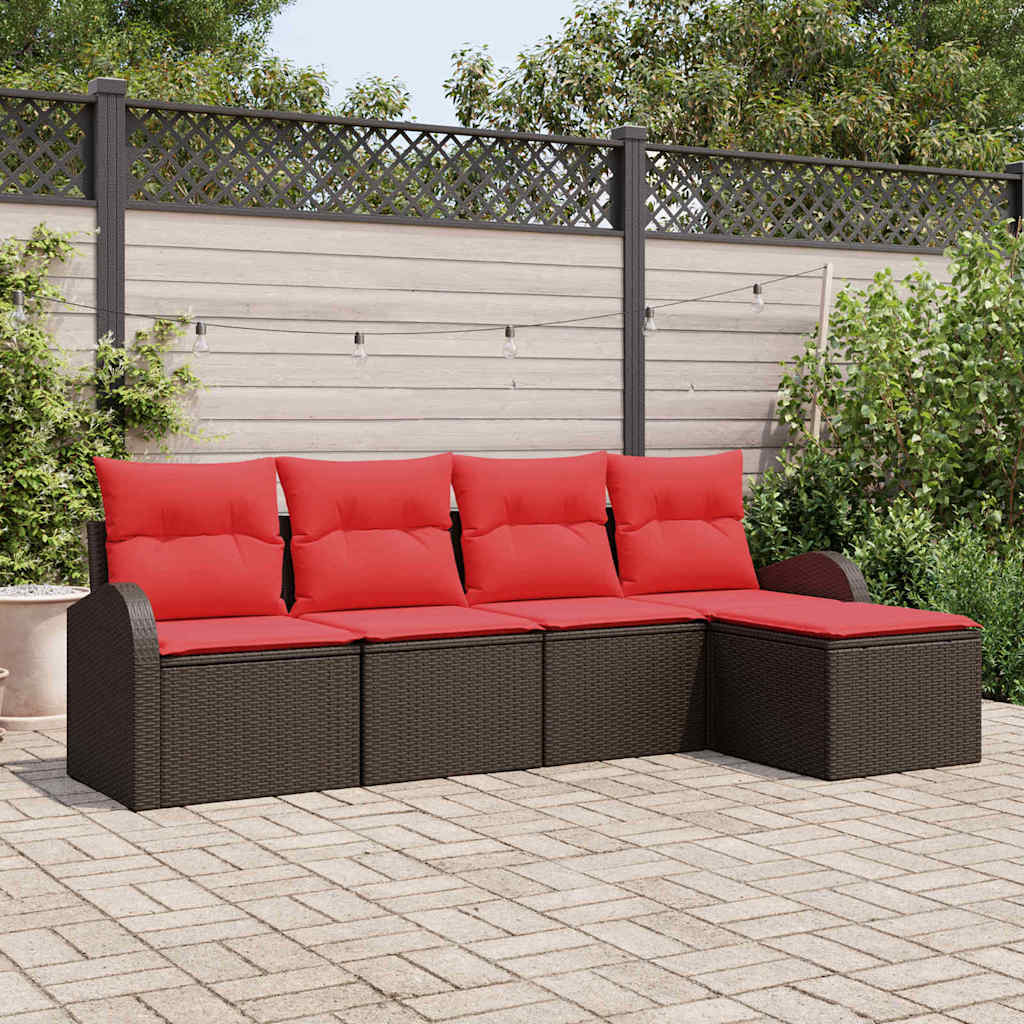 Sofa Set Mit Kissen 6 Pcs Poly-Rattan