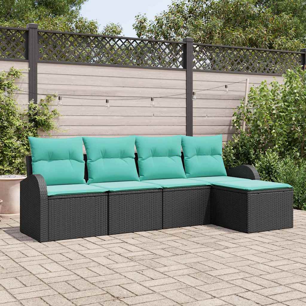 Sofa Set Mit Kissen 6 Pcs Poly-Rattan