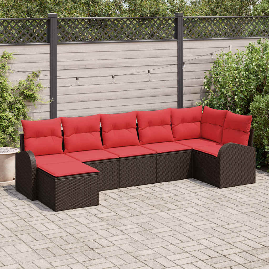 Sofa Set Mit Kissen 8 Pcs Poly-Rattan