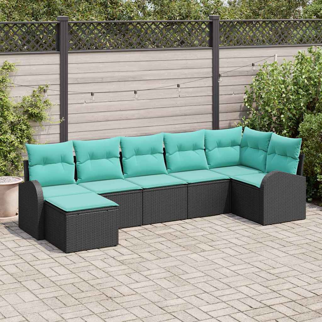Sofa Set Mit Kissen 8 Pcs Poly-Rattan