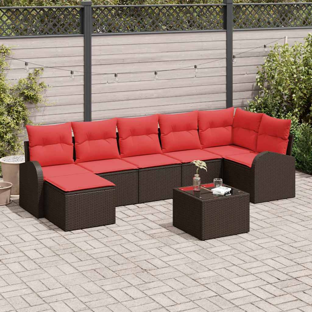 Sofa Set Mit Kissen 8 Pcs Poly-Rattan