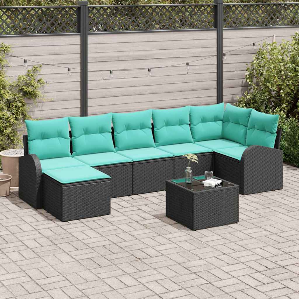 Sofa Set Mit Kissen 8 Pcs Poly-Rattan