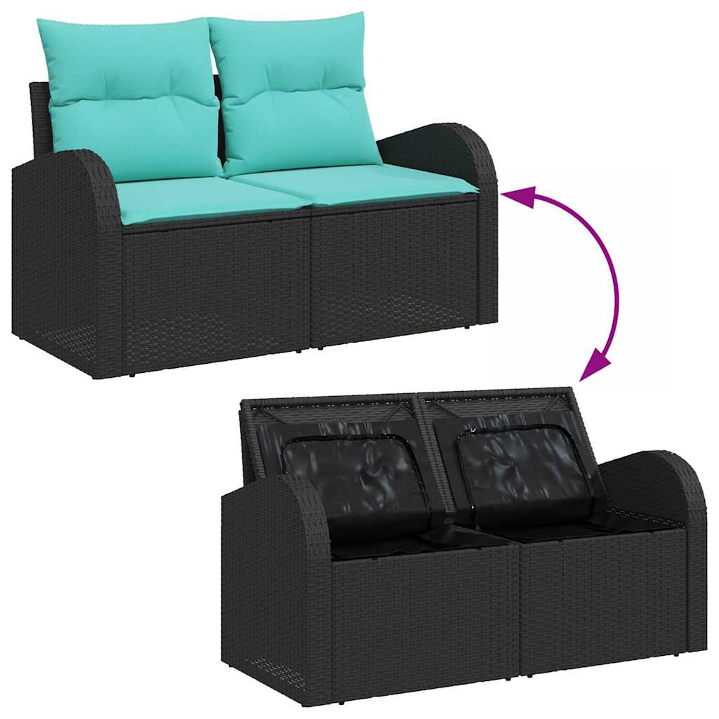 Sofa Set Mit Kissen 8 Pcs Poly-Rattan