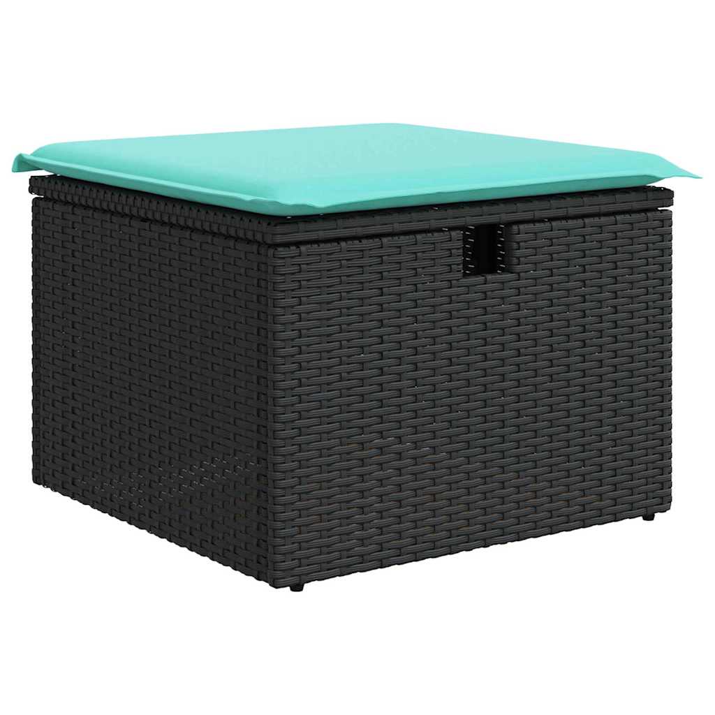 Garten-Sofa-Set Mit Kissen 8 Pcs Poly Rattan