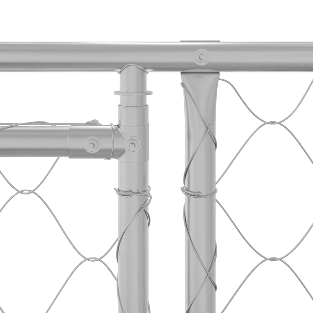 Hundekäfig Silber 200 X 200 X 200 Cm Verzinkter Stahl