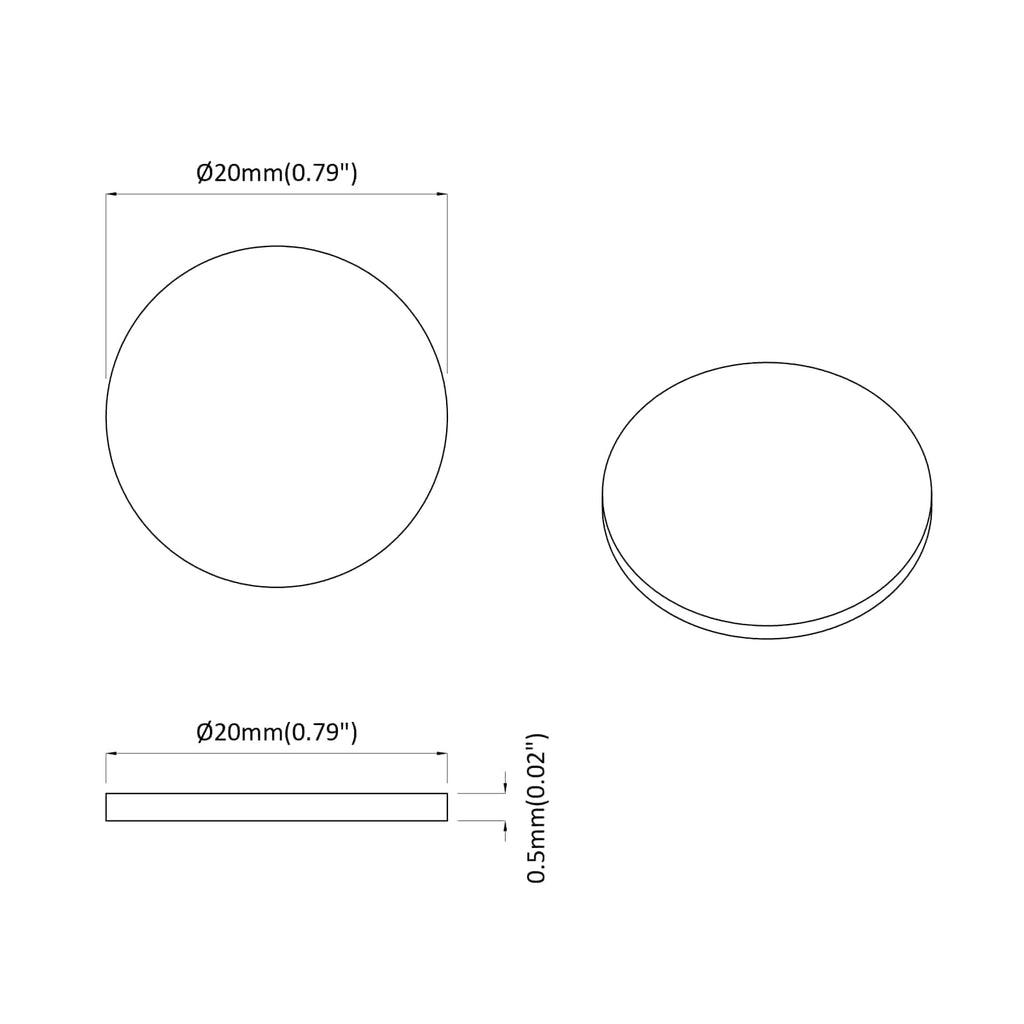Sticker 2 Pcs Weiß Ø 20 X 0,5 Mm Papier