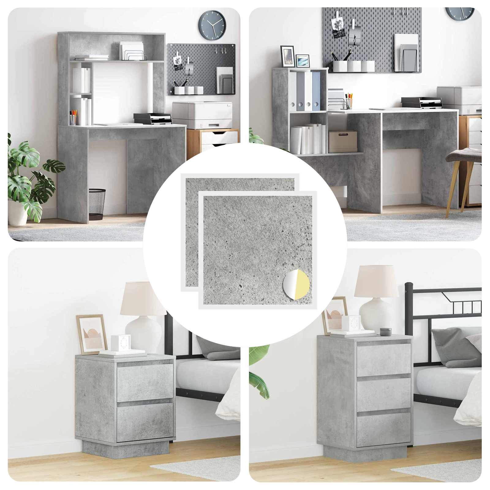 Selbstklebende Schraubenabdeckung 12 Pcs Graues Sonoma