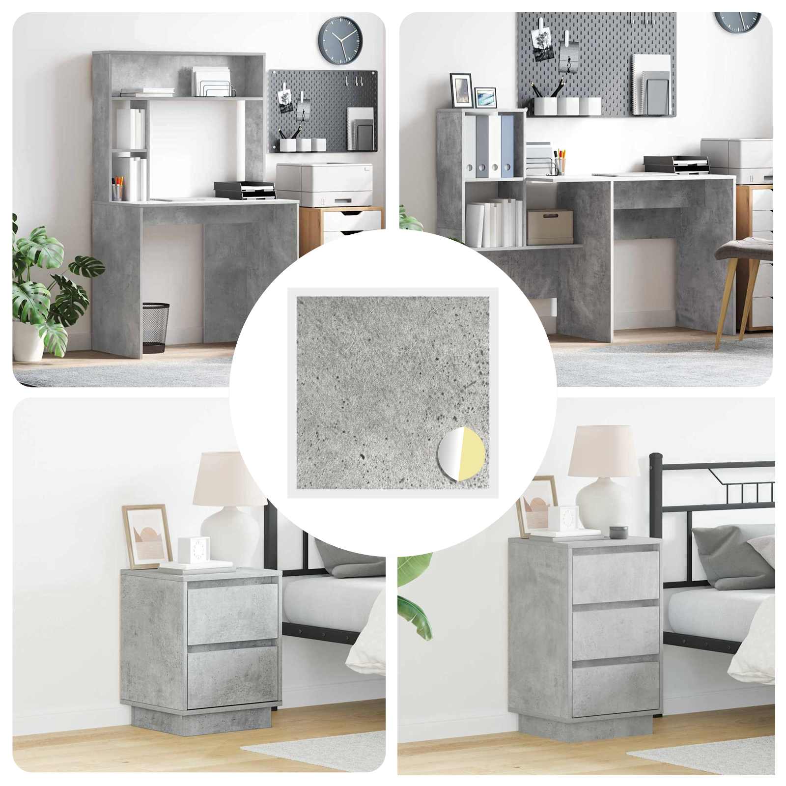 Selbstklebende Schraubenabdeckung 12 Pcs Graues Sonoma