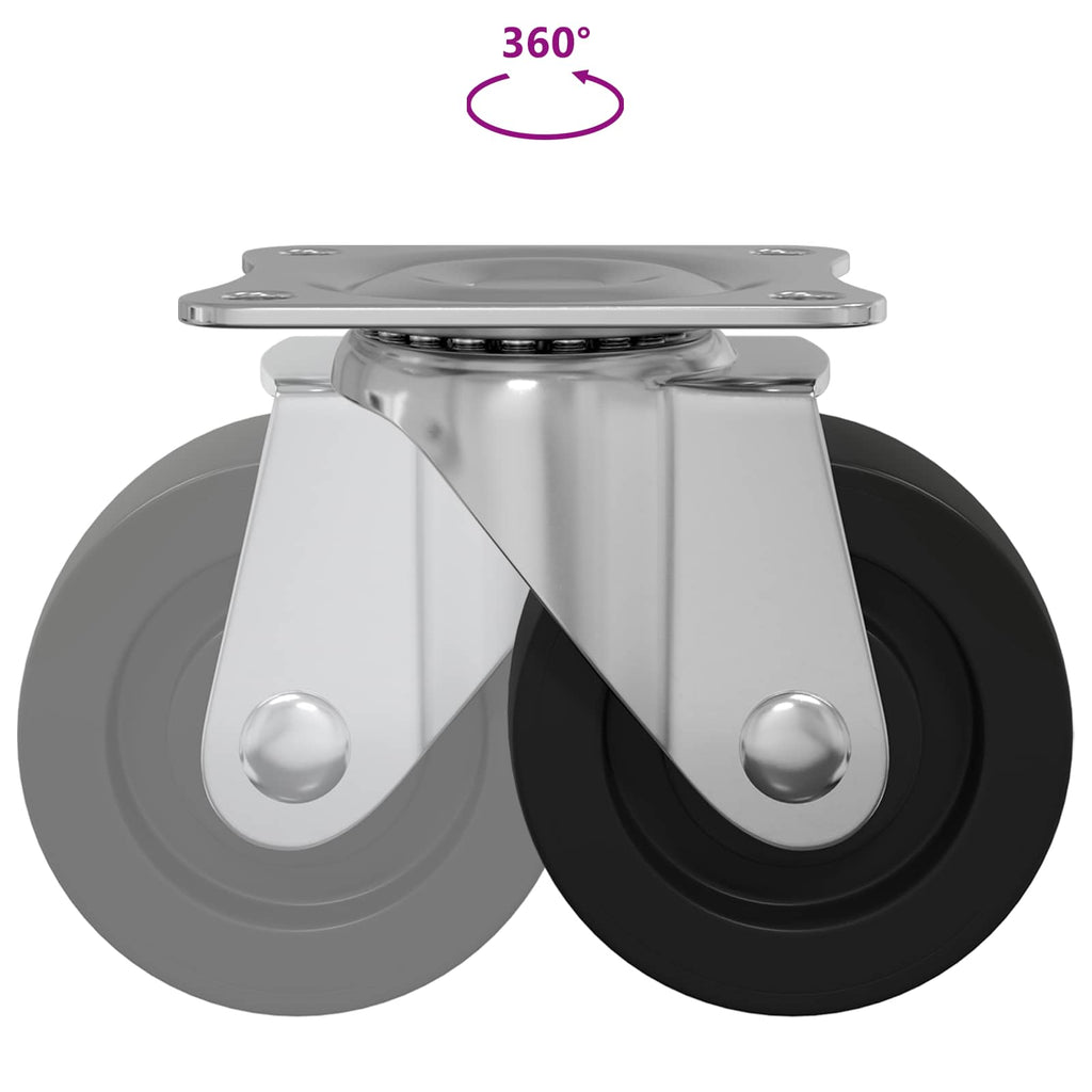 Drehrolle 12 Pcs Silber 60 X 60 X 50 Mm Eisen Und Nylon