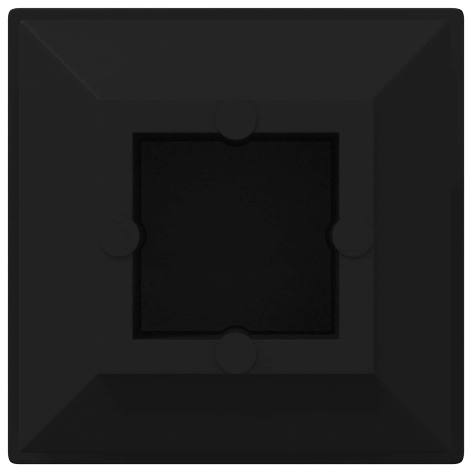 Endkappen 12 Pcs Schwarz 15 X 15 X 15 Mm Pp