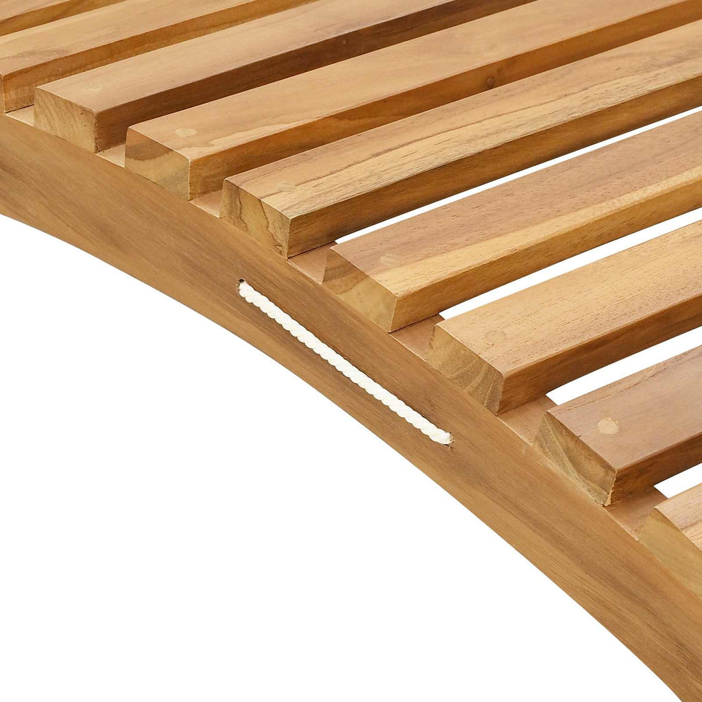 Sonnenliege Braun 198 X 55 X 58,5 Cm Massivholz Teak