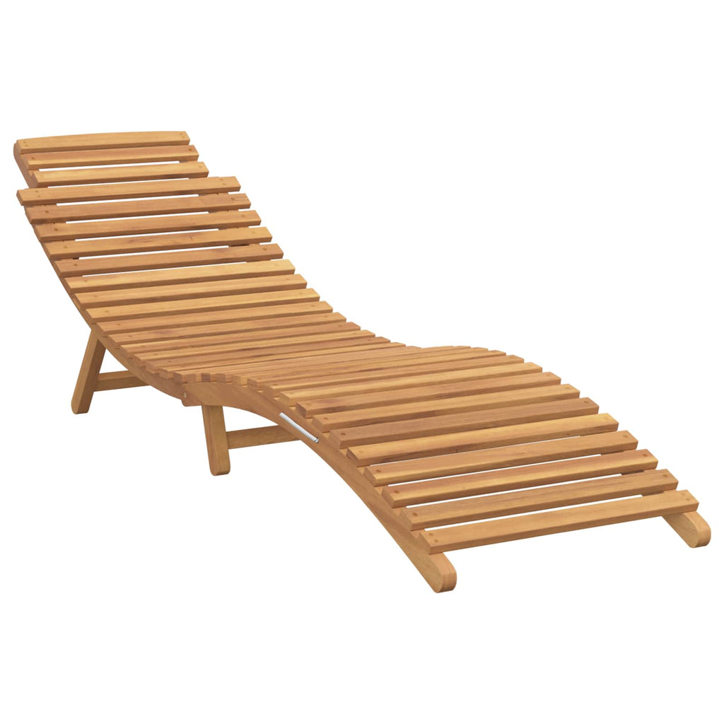 Sonnenliege Braun 198 X 55 X 58,5 Cm Massivholz Teak