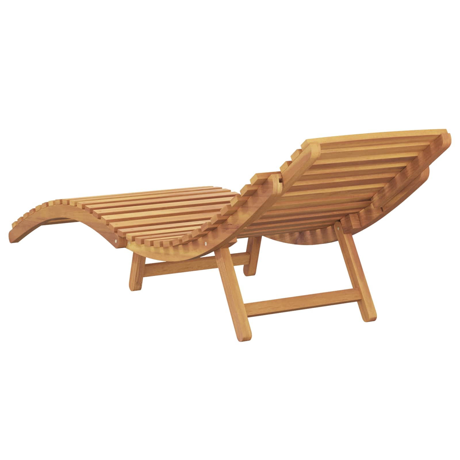 Sonnenliege Braun 198 X 55 X 58,5 Cm Massivholz Teak