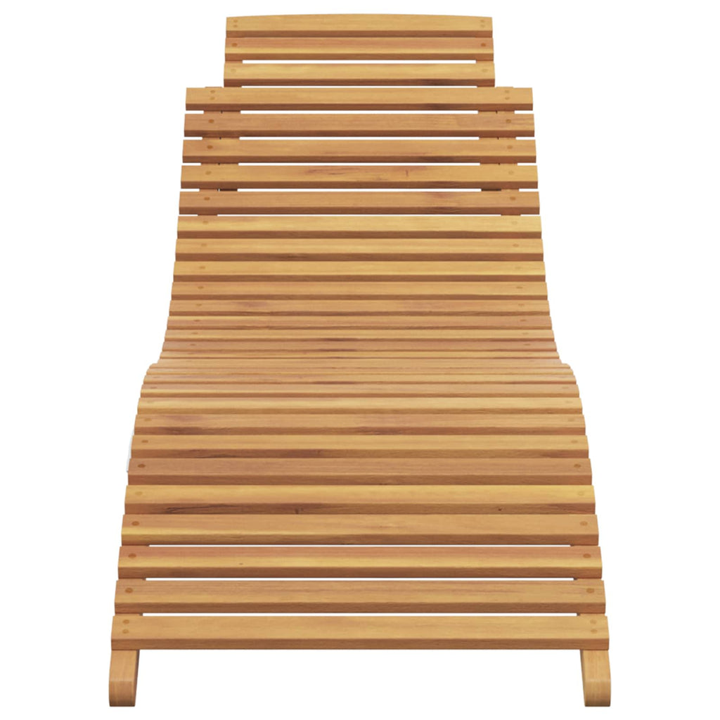 Sonnenliege Braun 198 X 55 X 58,5 Cm Massivholz Teak