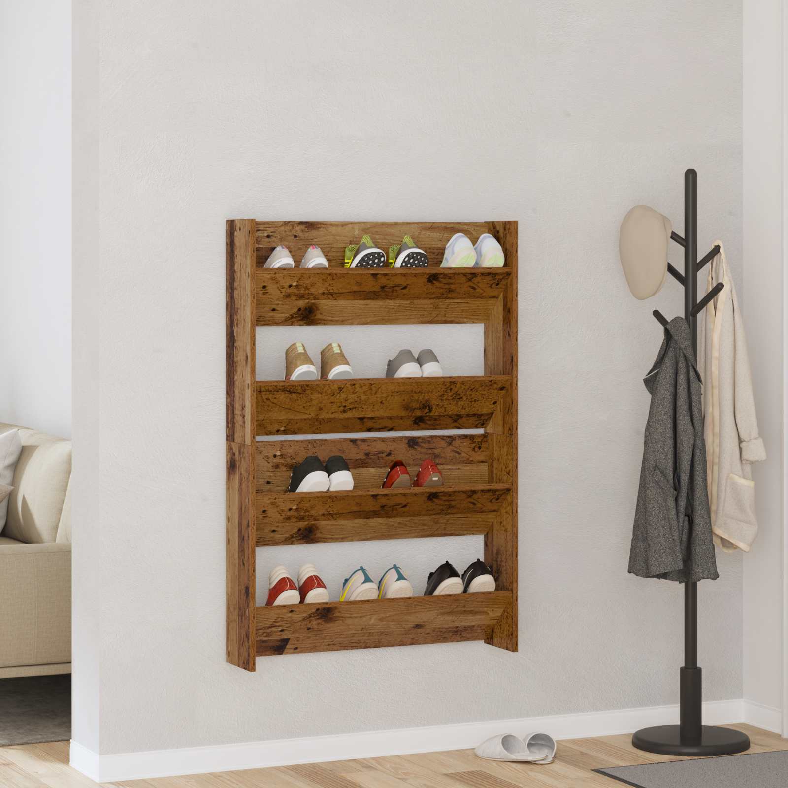 Wand-Schuhschrank Holzwerkstoff