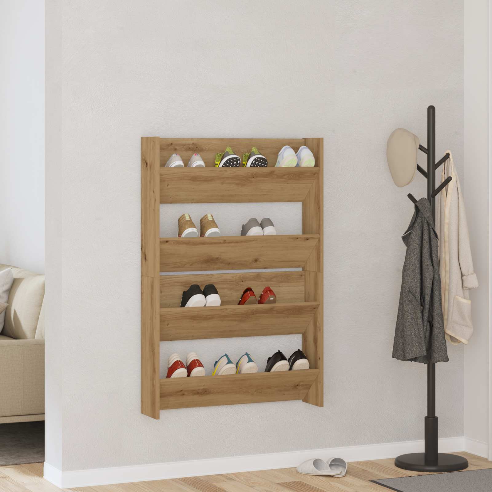 Wand-Schuhschrank Holzwerkstoff