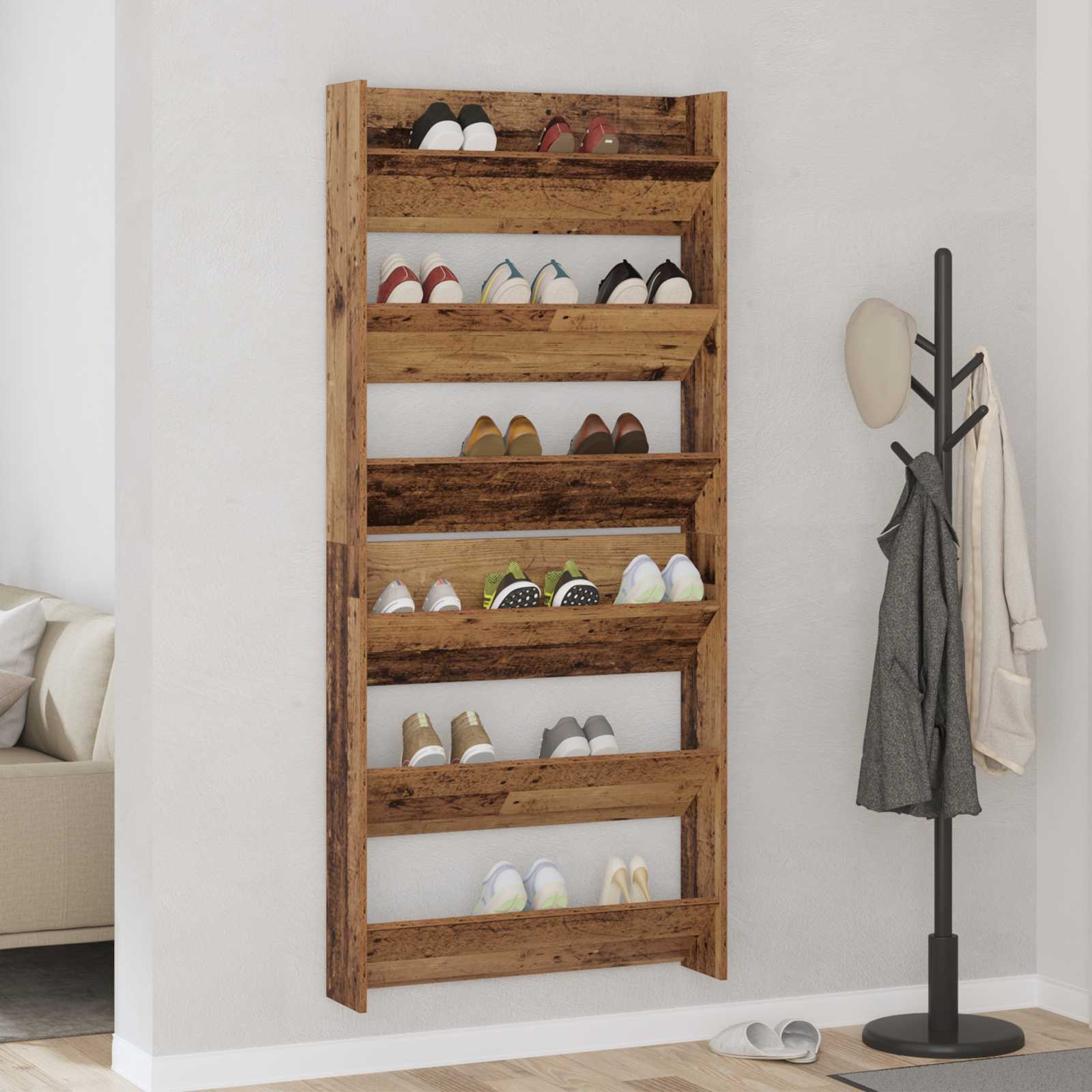 Wand-Schuhschrank Holzwerkstoff