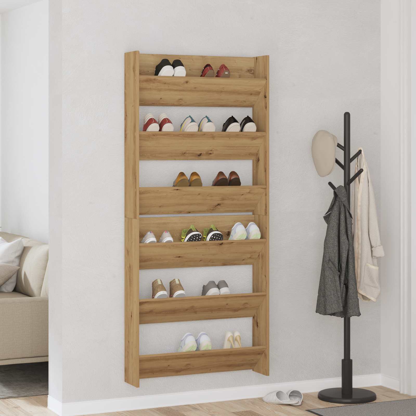Wand-Schuhschrank Holzwerkstoff