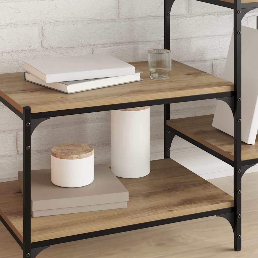 Regalbrett 3 Ebenen 4 Pcs Holzwerkstoff Braun