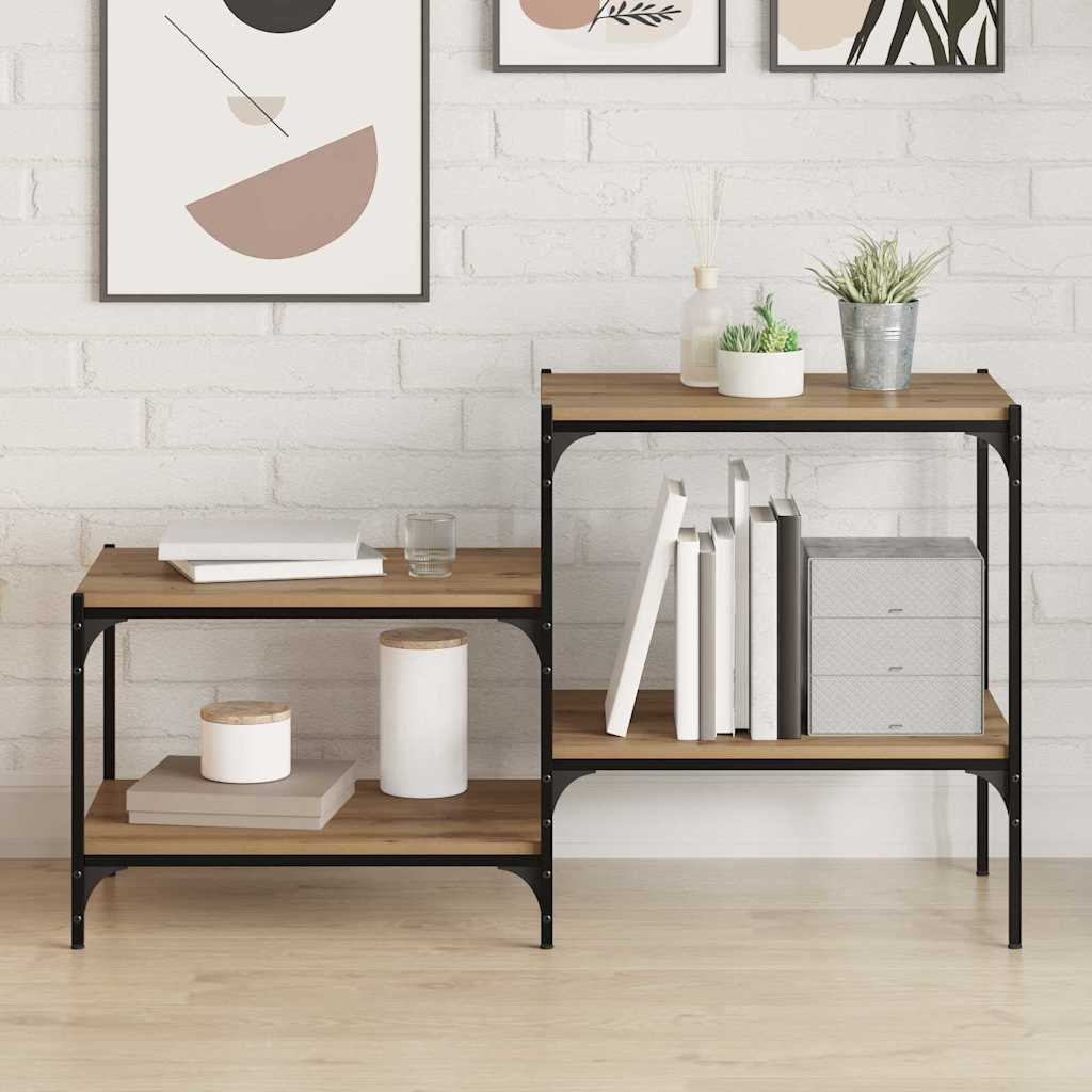 Regalbrett 3 Ebenen 4 Pcs Holzwerkstoff Braun