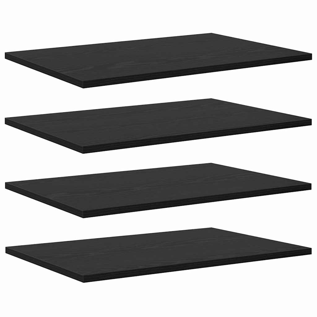 Regalbrett 4 Pcs Schwarz Holzwerkstoff