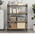 Regalbrett 3 Ebenen 4 Pcs Holzwerkstoff Braun