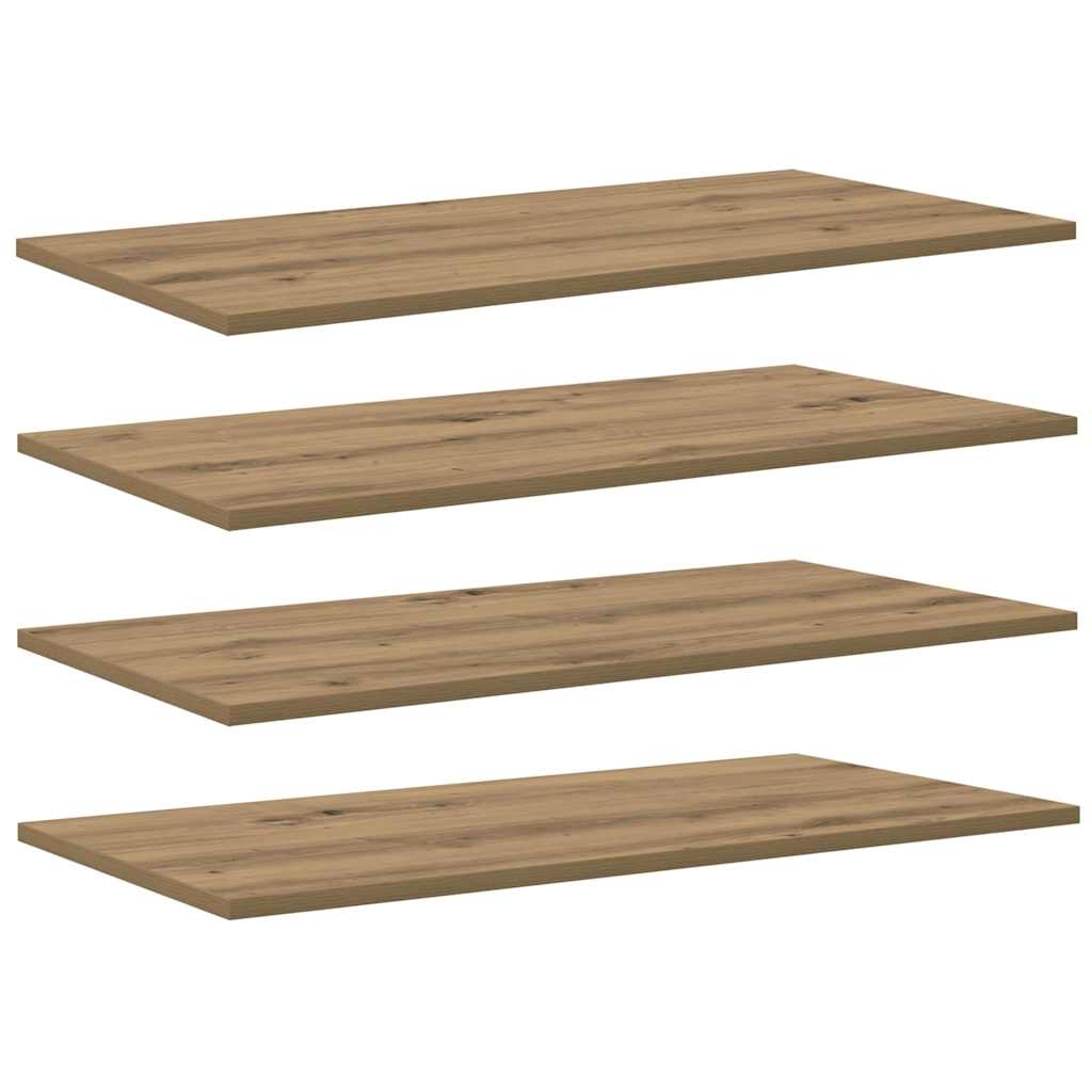 Regalbrett 3 Ebenen 4 Pcs Holzwerkstoff Braun