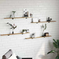 Regalbrett 3 Ebenen 4 Pcs Holzwerkstoff Braun
